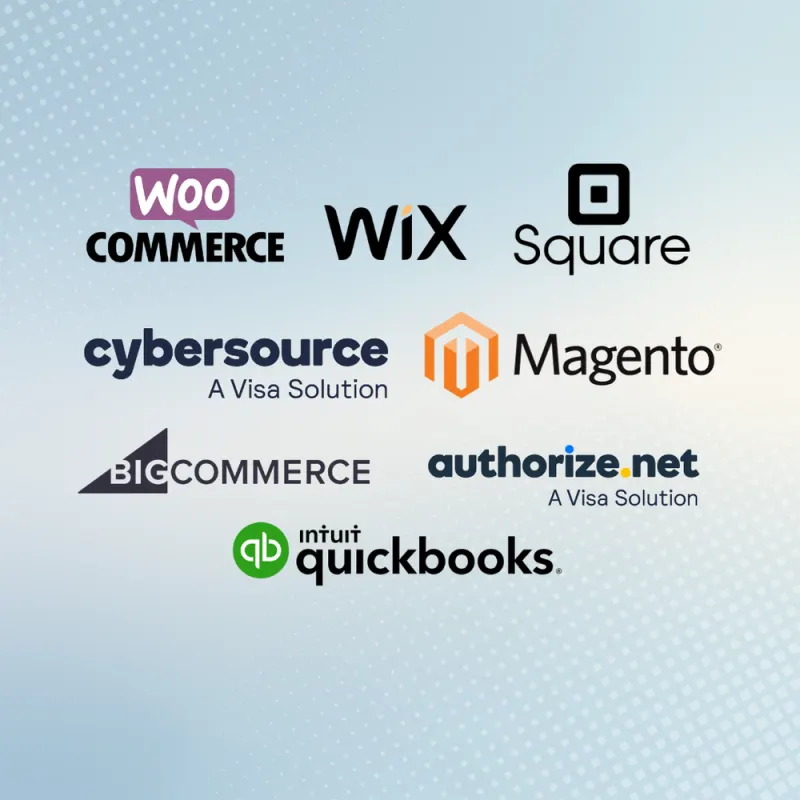 Online payments partner logos
